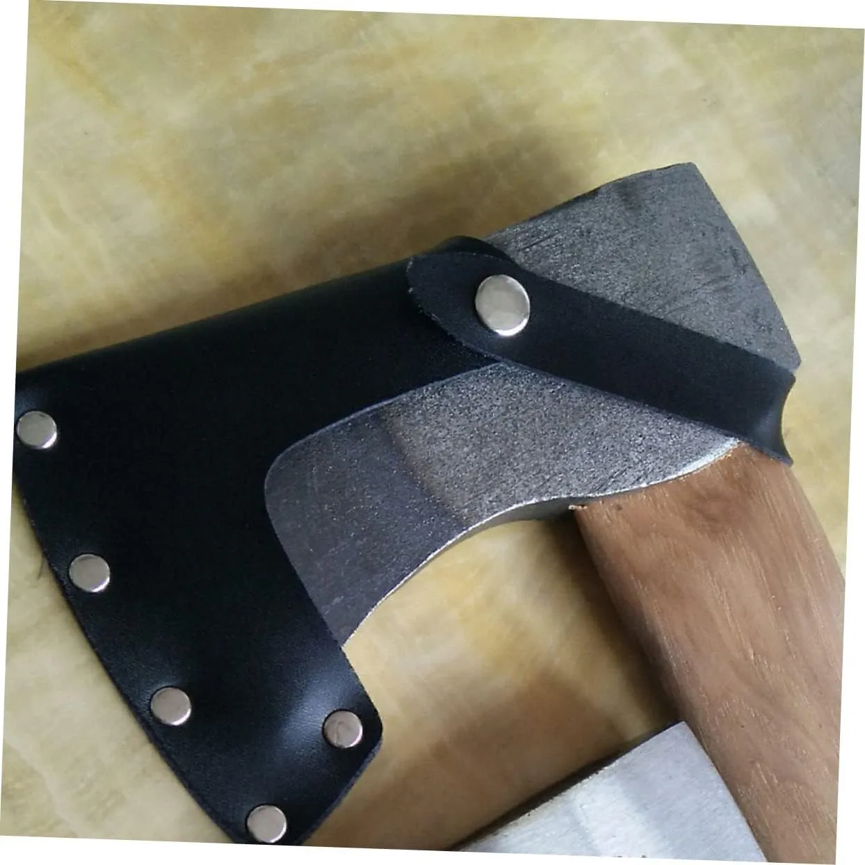Cabilock Pcs Leather Axe Sheath Hatchet Protective Cover Pouch Portable Sturdy for Camping Hiking and Outdoor Adventures