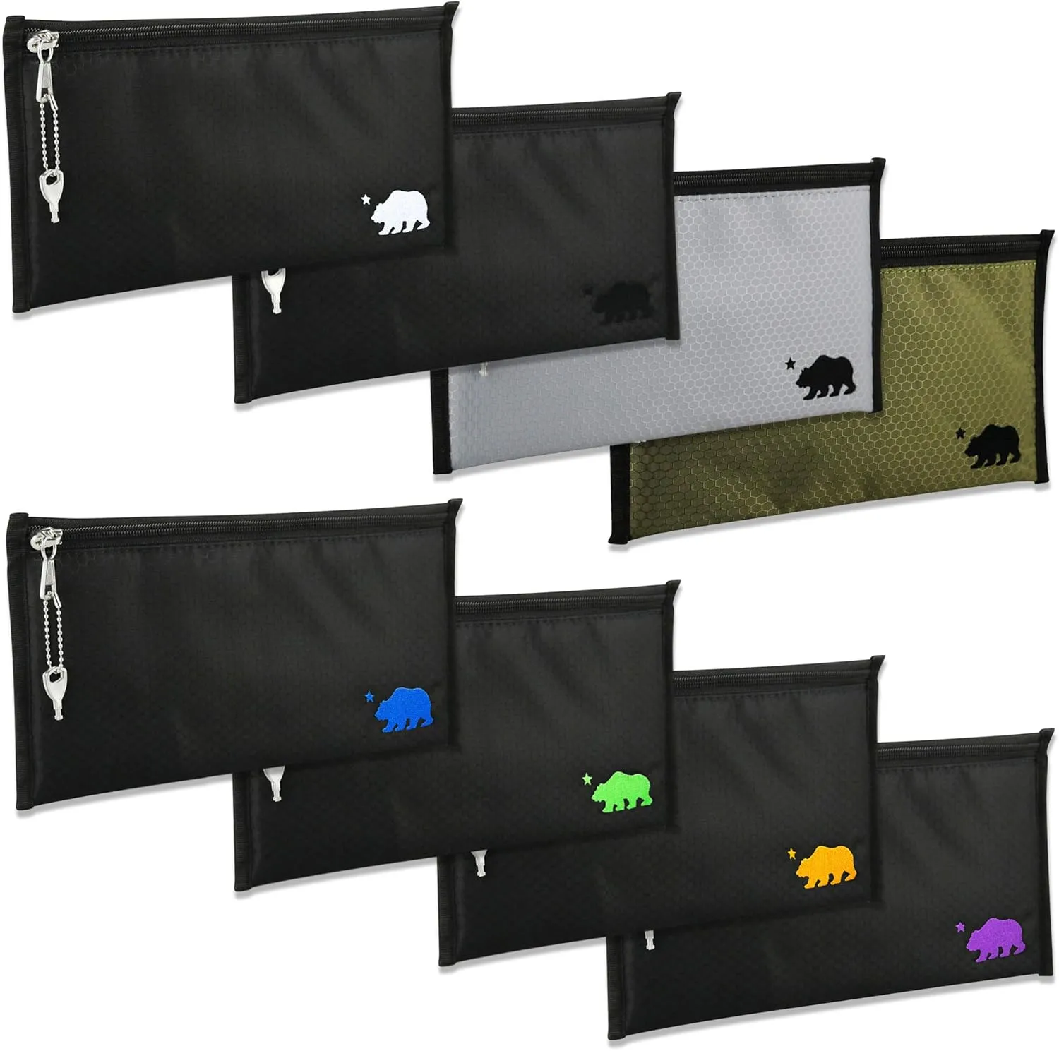 Cali Crusher 100% Smell Proof Pouch w/Locking Key (11in x 6in) (Black)