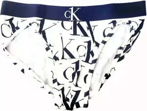 Calvin Klein Men's CK ONE Microfiber Hip Brief (US, Alpha, Medium, Regular, Regular, Blue Logo)