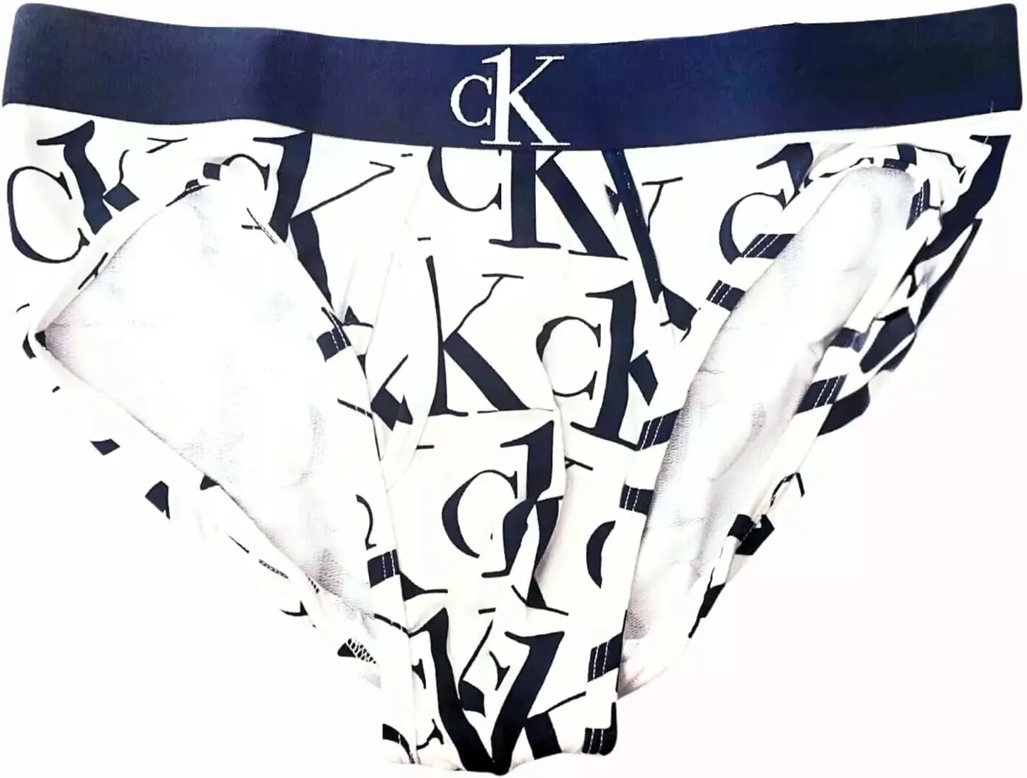 Calvin Klein Men's CK ONE Microfiber Hip Brief (US, Alpha, Medium, Regular, Regular, Blue Logo)