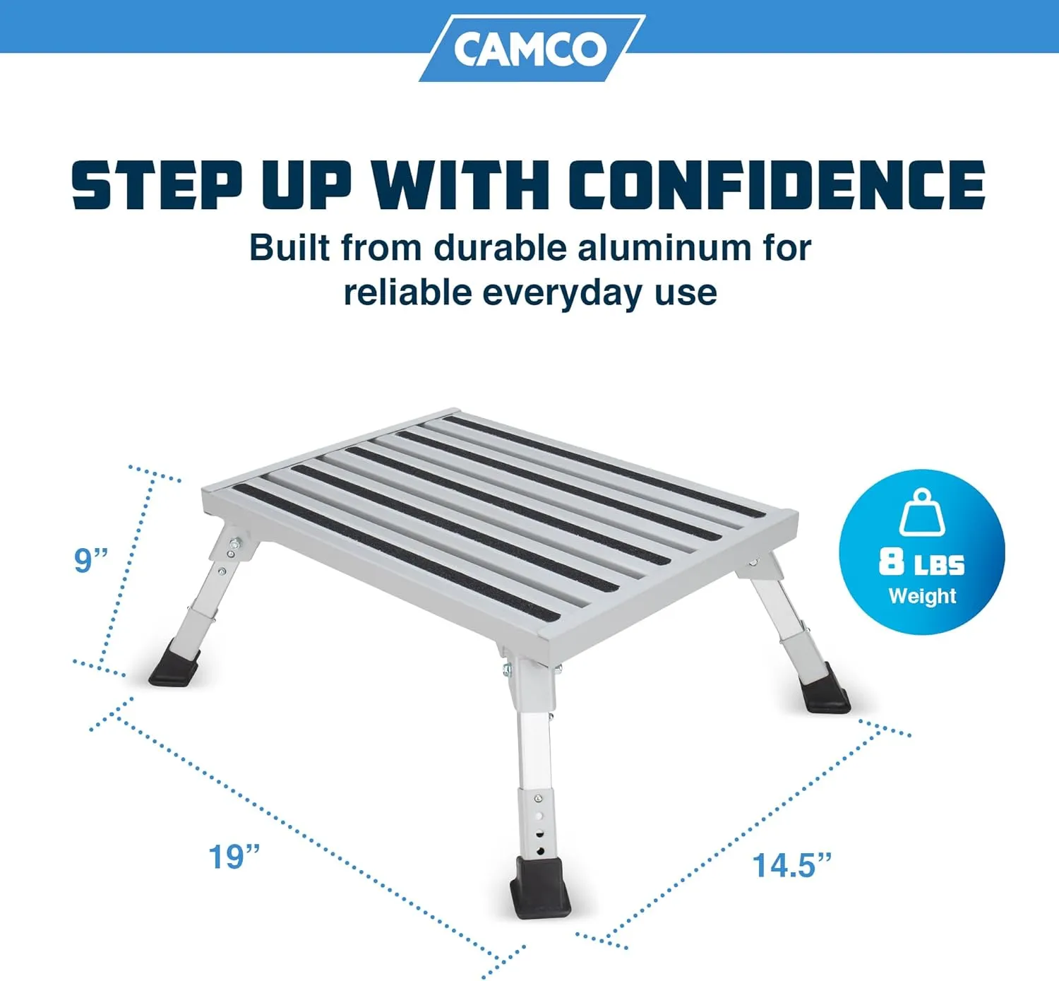 Camco Adjustable Height RV Step Stool (43676)