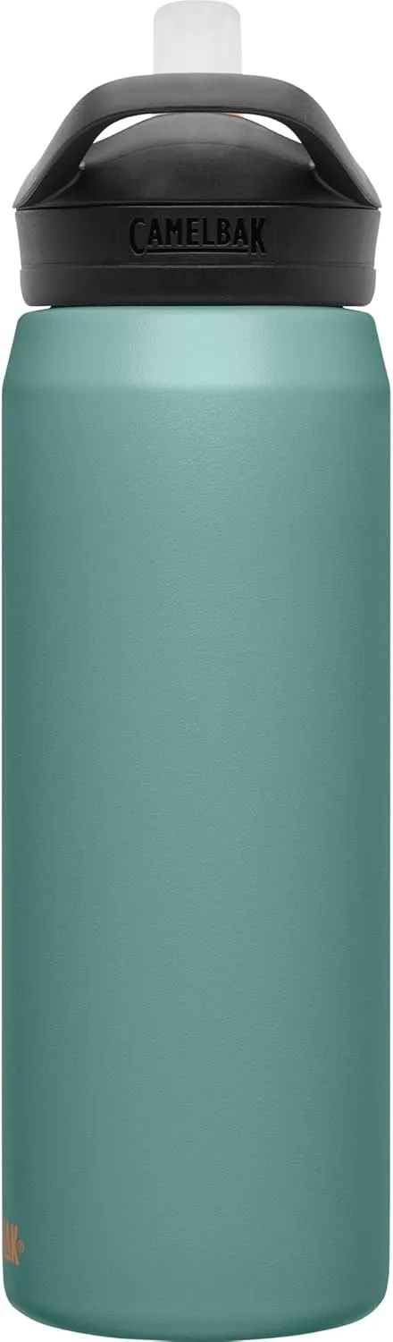 CamelBak Eddy  Insulated Stainless Steel Bite Valve Straw Water Bottle Forest Floor, 25oz