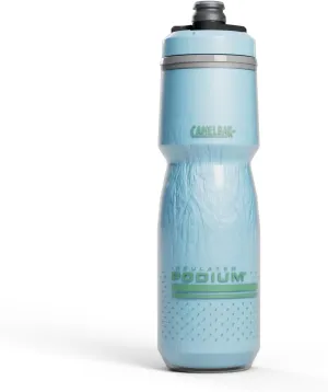 CamelBak Podium Chill Insulated 24oz Bike Water Bottle - Easy Squeeze Bottle - Fits Most Bike Cages, Crystal Blue