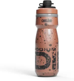 CamelBak Podium Dirt Series Chill Insulated Mountain Bike Squeeze Water Bottle Sierra Red, 21oz