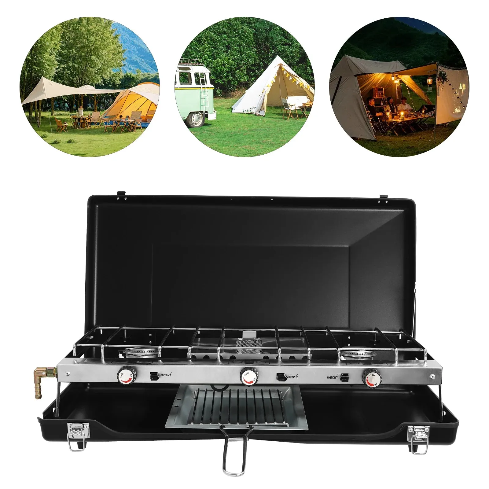 Campfire Grill with 3 Burners