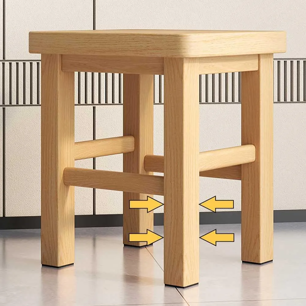 Camping Chairs Heavy Duty Square Wooden Stool, Stackable Backless Foot Stool Sitting Stool