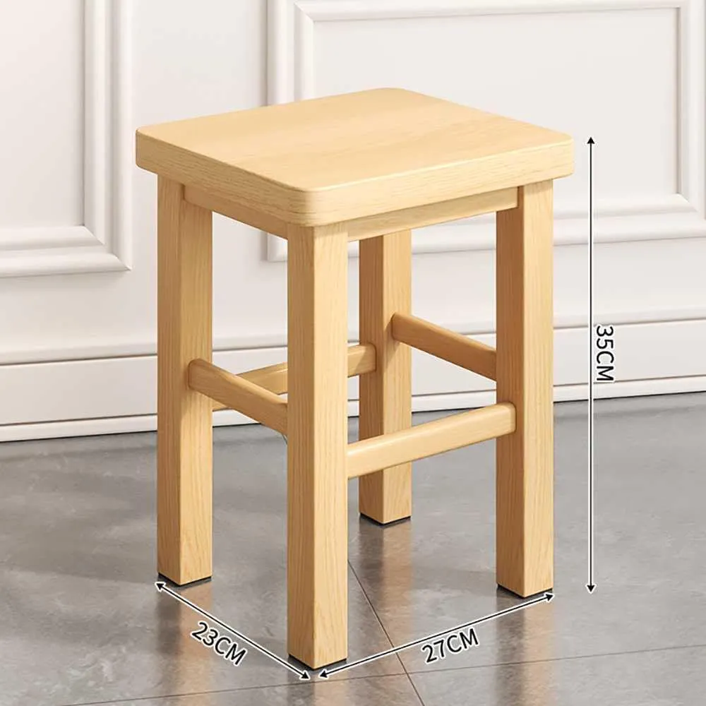Camping Chairs Heavy Duty Square Wooden Stool, Stackable Backless Foot Stool Sitting Stool