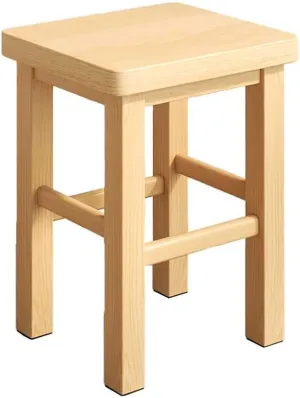 Camping Chairs Heavy Duty Square Wooden Stool, Stackable Backless Foot Stool Sitting Stool