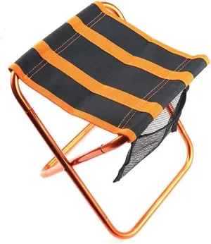 Camping Folding Chair Outdoor Folding Fishing Chair 100KG Capacity Camping Portable Bench Seat Stool Aluminum Alloy Fishing Camping Chair BBQ Stool (Color : A)