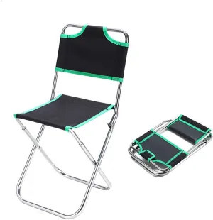 Camping Folding Chair Outdoor Multifunctional Folding Stool Backrest Fishing Chair Aluminum Patio Furniture Travel Picnic Camping (Color : Dark Gray)
