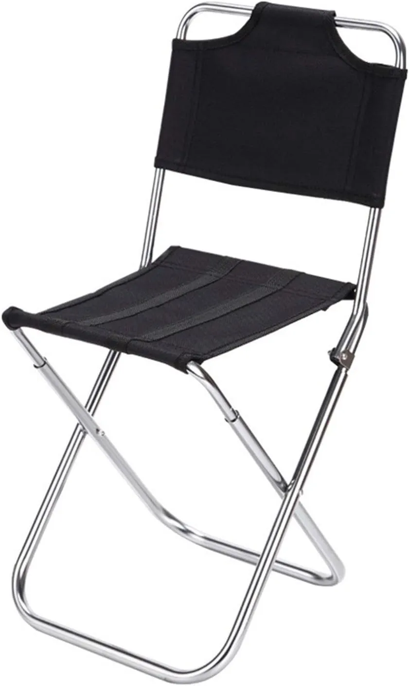 Camping Folding Chair Outdoor Multifunctional Folding Stool Backrest Fishing Chair Aluminum Patio Furniture Travel Picnic Camping (Color : Light Blue)