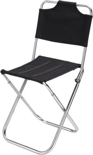 Camping Folding Chair Outdoor Multifunctional Folding Stool Backrest Fishing Chair Aluminum Patio Furniture Travel Picnic Camping (Color : Light Blue)