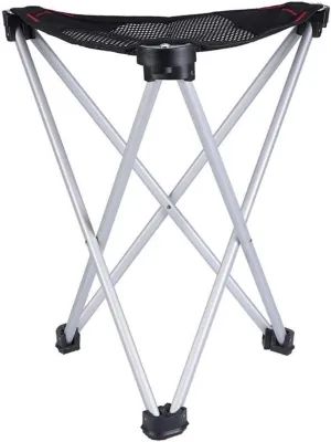 Camping Folding Chair Outdoor Ultralight Aluminum Alloy Triangle Folding Stool Portable Camping Sketch Fishing Chair (Black)