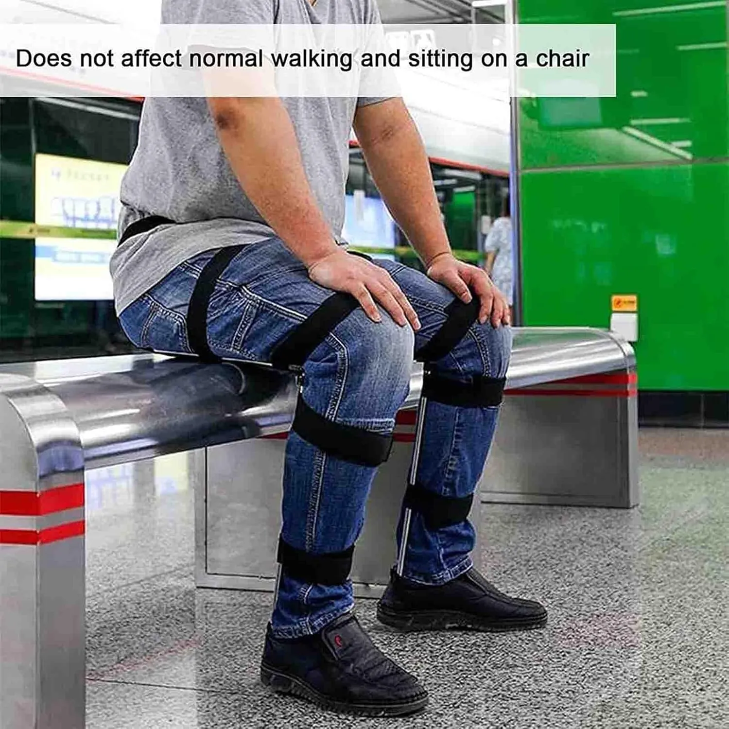 Camping Folding Stool 330lbs Invisible Seat Leg Brace Magic Stool, Portable Chairless Chair for Fishing, Lightweight 5lbs Wearable Seat