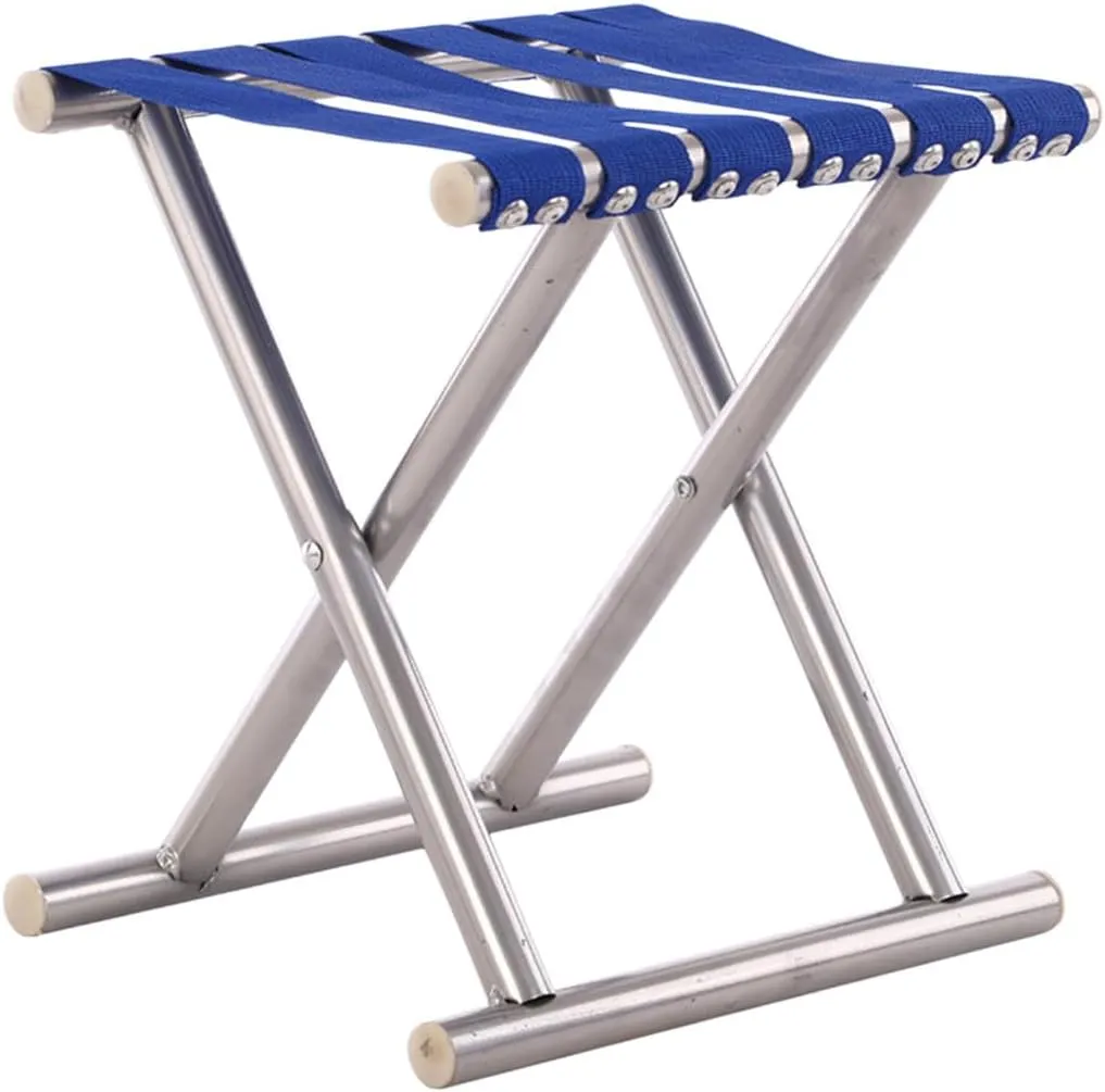 Camping Stool, Folding Samll Chair Portable Camp Stool for Camping Fishing Hiking Gardening and Beach, Camping Seat (Blue)