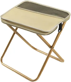 Camping Stool Portable Folding Camping Stool for Camping, Fishing, Hiking, Gardening and Beach, Camping Seat, with Crossbody Strap (Khaki, X)