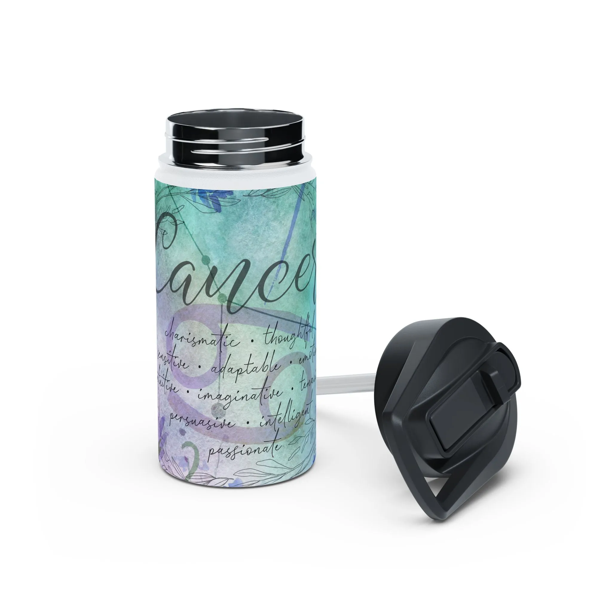 Cancer Stainless Steel Water Bottle, Standard Lid