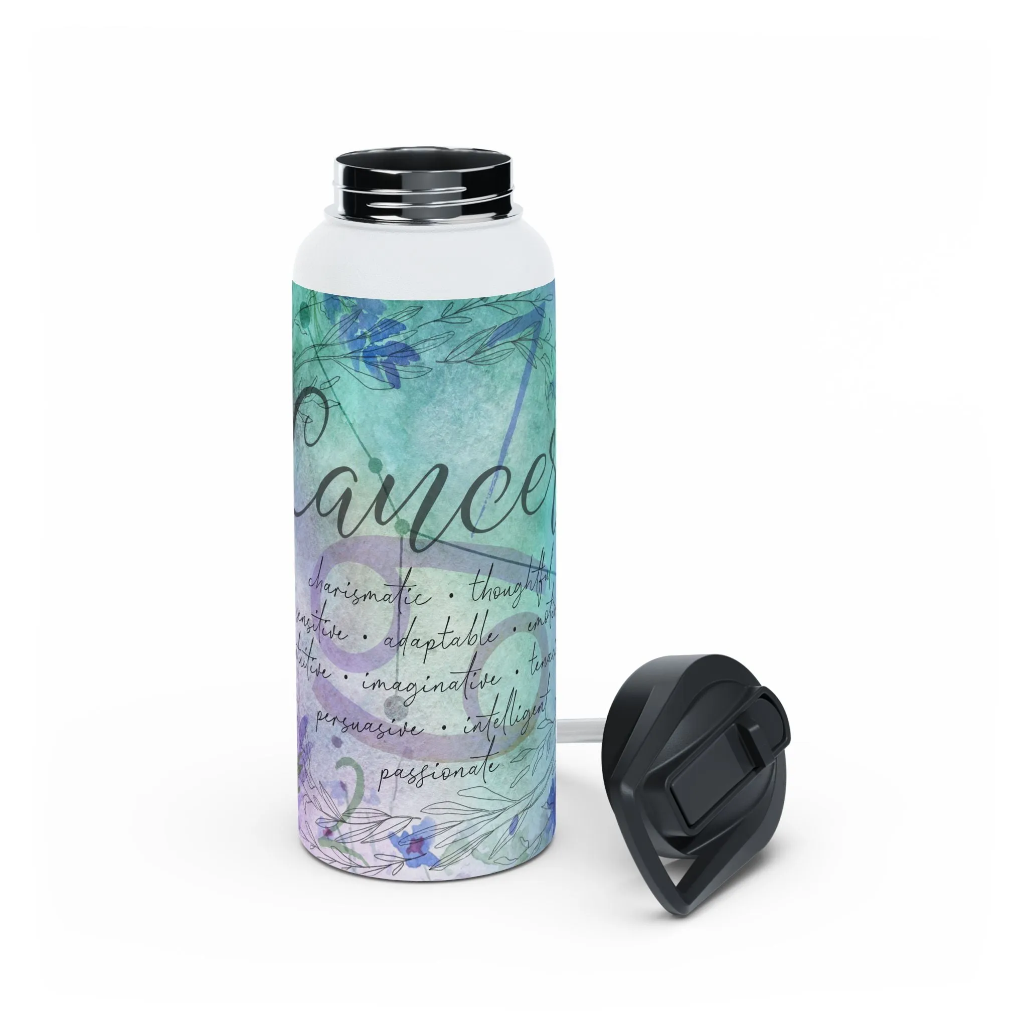 Cancer Stainless Steel Water Bottle, Standard Lid