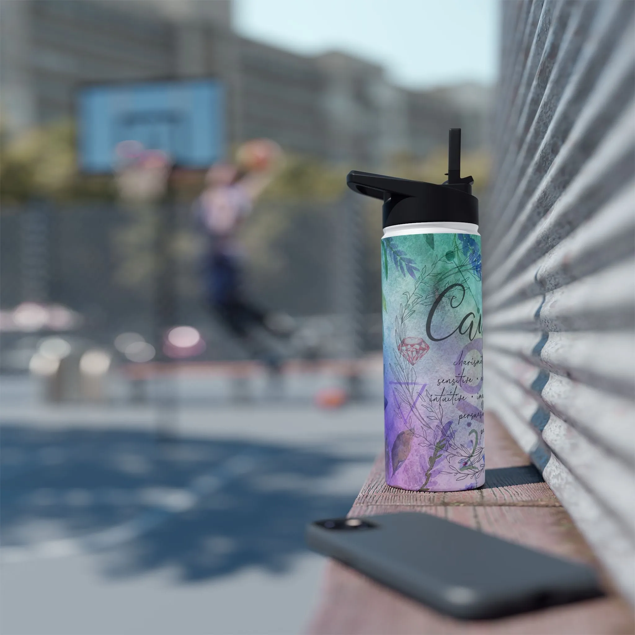 Cancer Stainless Steel Water Bottle, Standard Lid