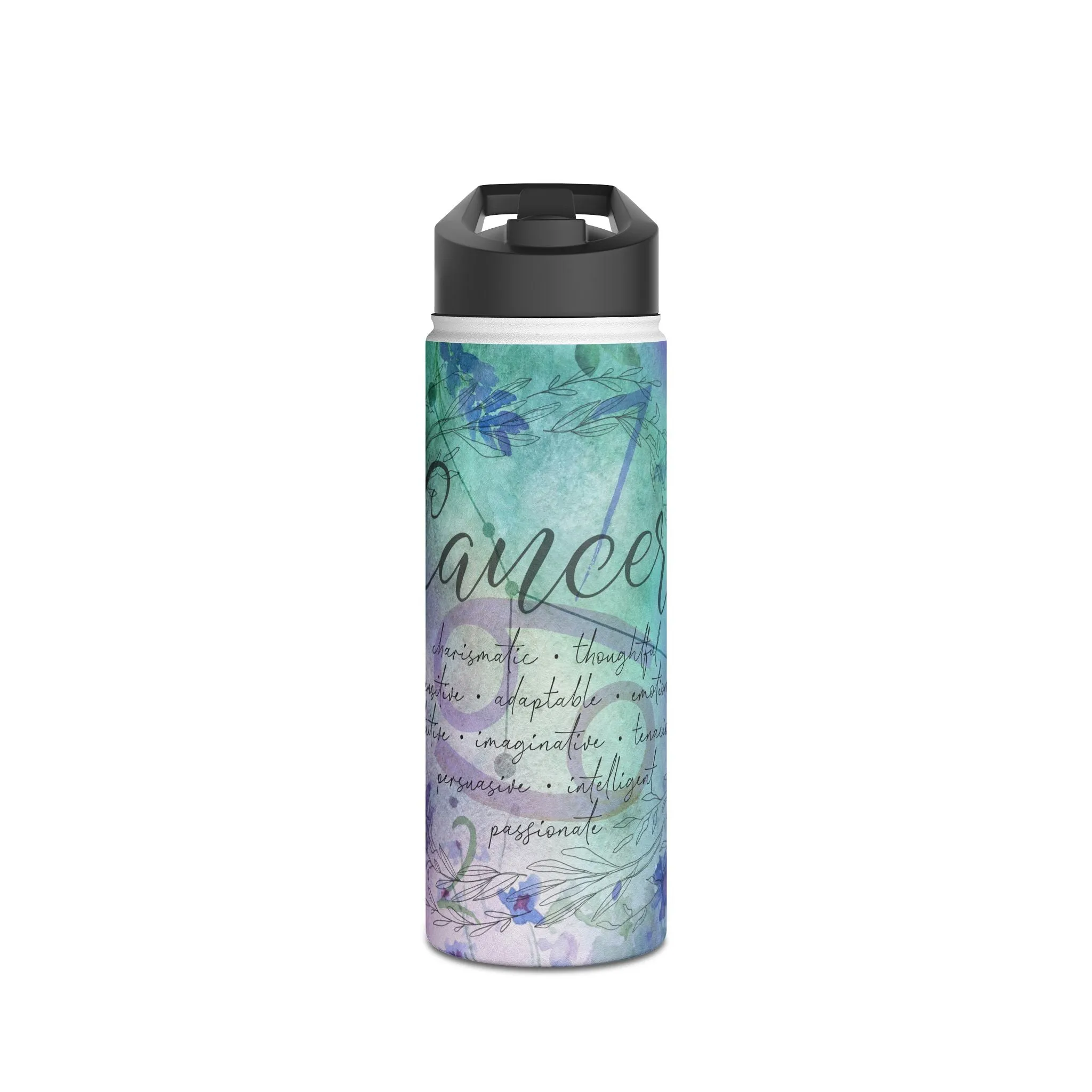 Cancer Stainless Steel Water Bottle, Standard Lid