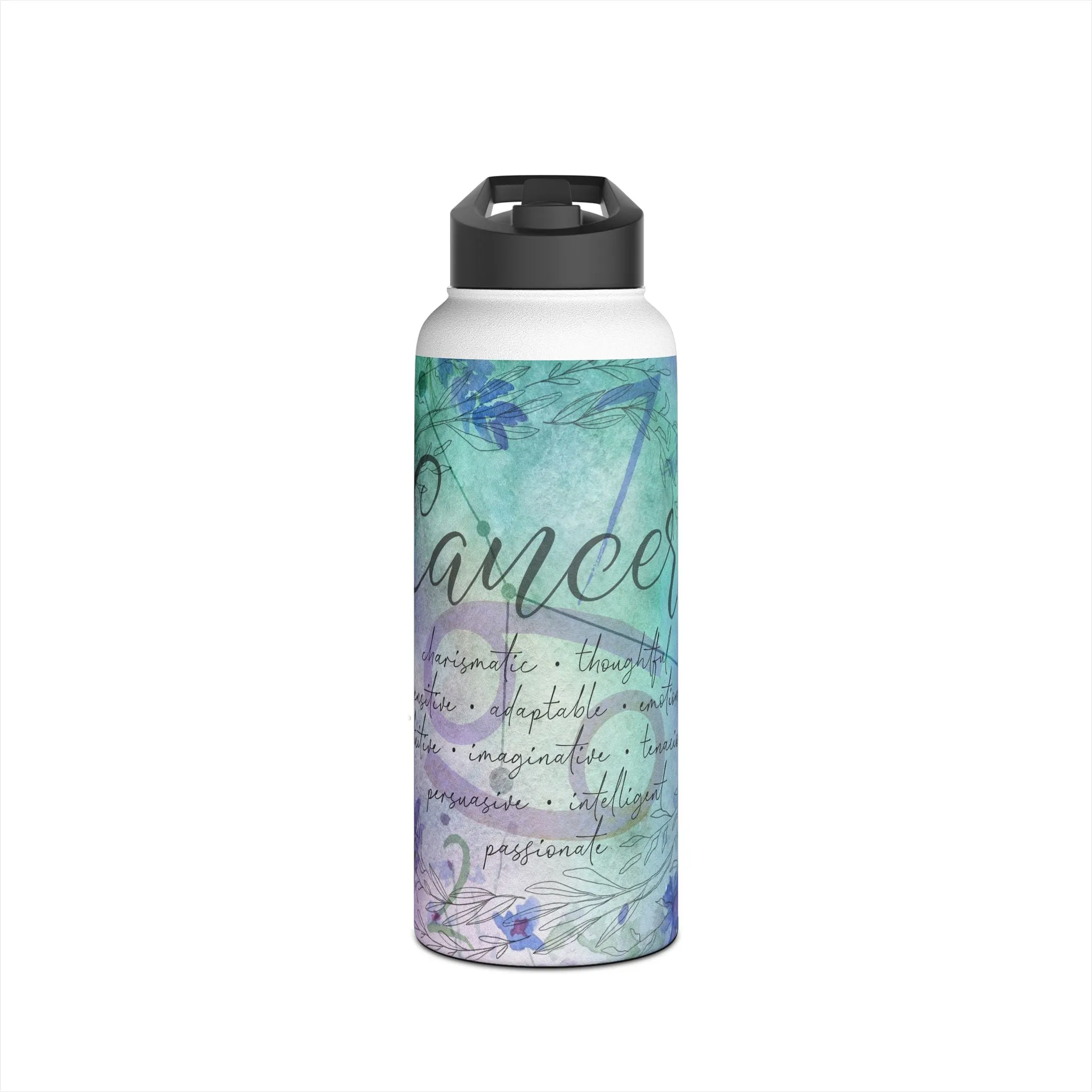 Cancer Stainless Steel Water Bottle, Standard Lid