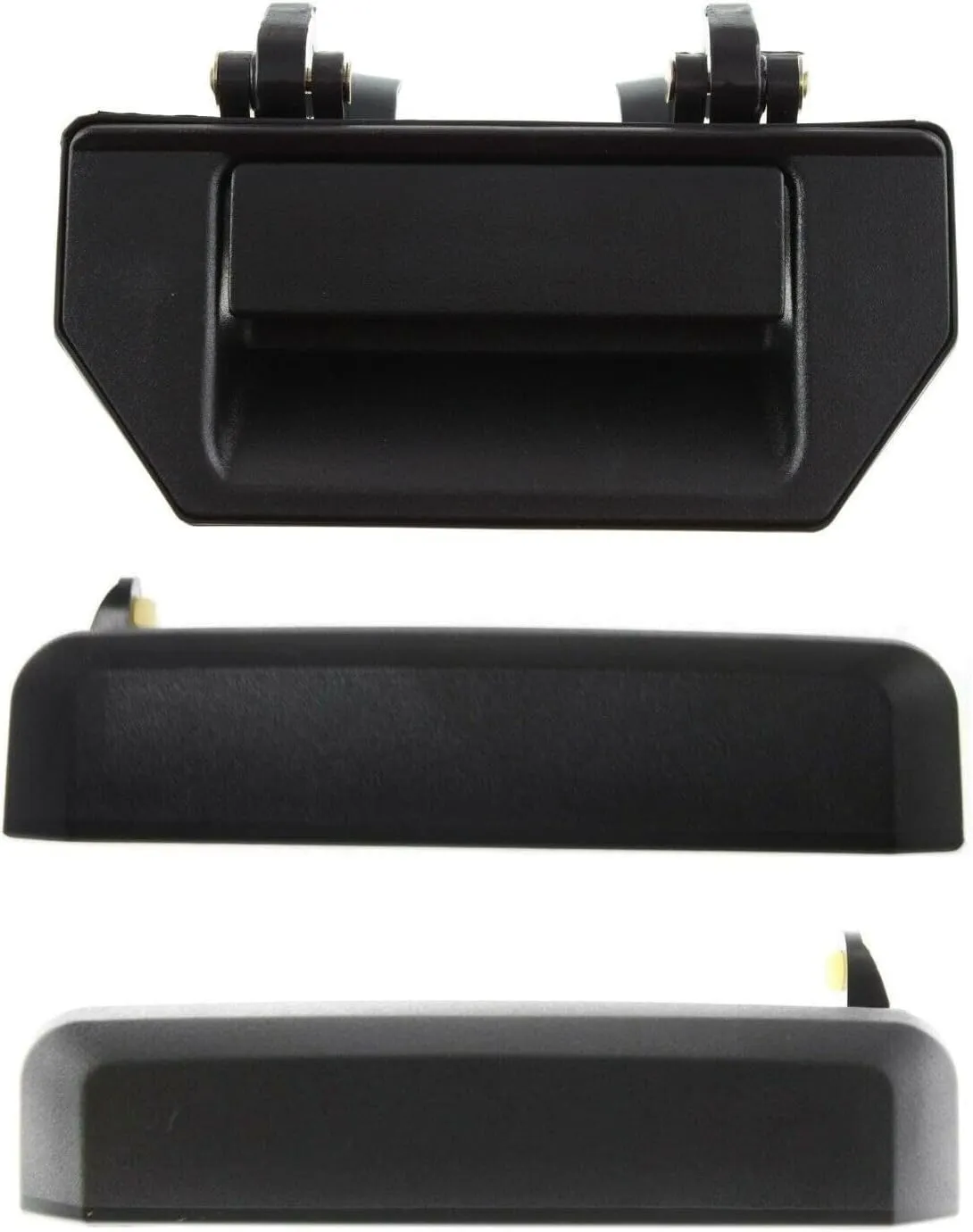 Car Door Handle Exterior Front Rear Tailgate 3 Pieces Black Textured Black Plastic Without Key Hole for Nissan for Pickup Base/SE/XE 95-97 for D21 E 86-89 & XE 86-89 94 & Base/SE 86-94