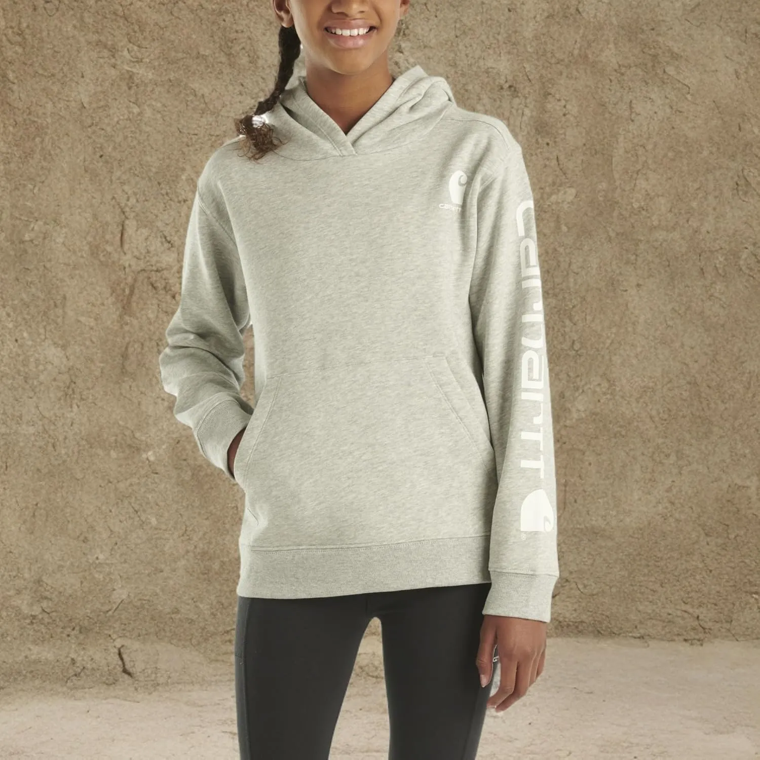 Carhartt Girls' Hoodie Fleece Pullover Sweatshirt