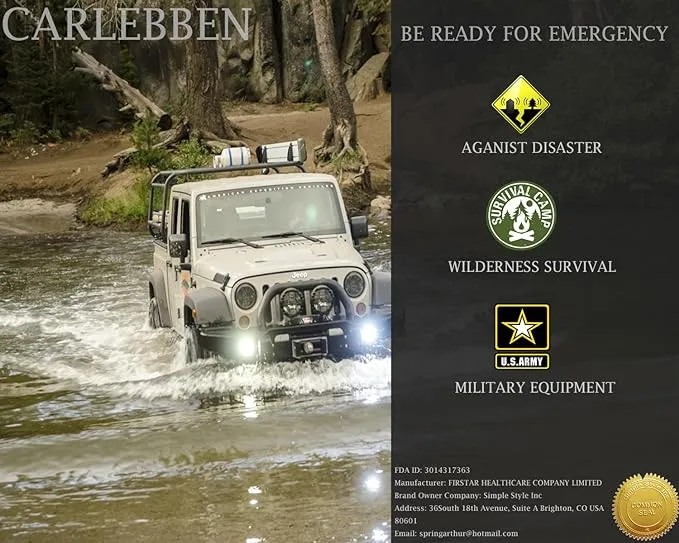 Carlebben Rip-Away EMT Pouch Molle Pouch Ifak Pouch Medical First Aid Kit Utility Pouch 1000D Nylon (with Medical Supplies)