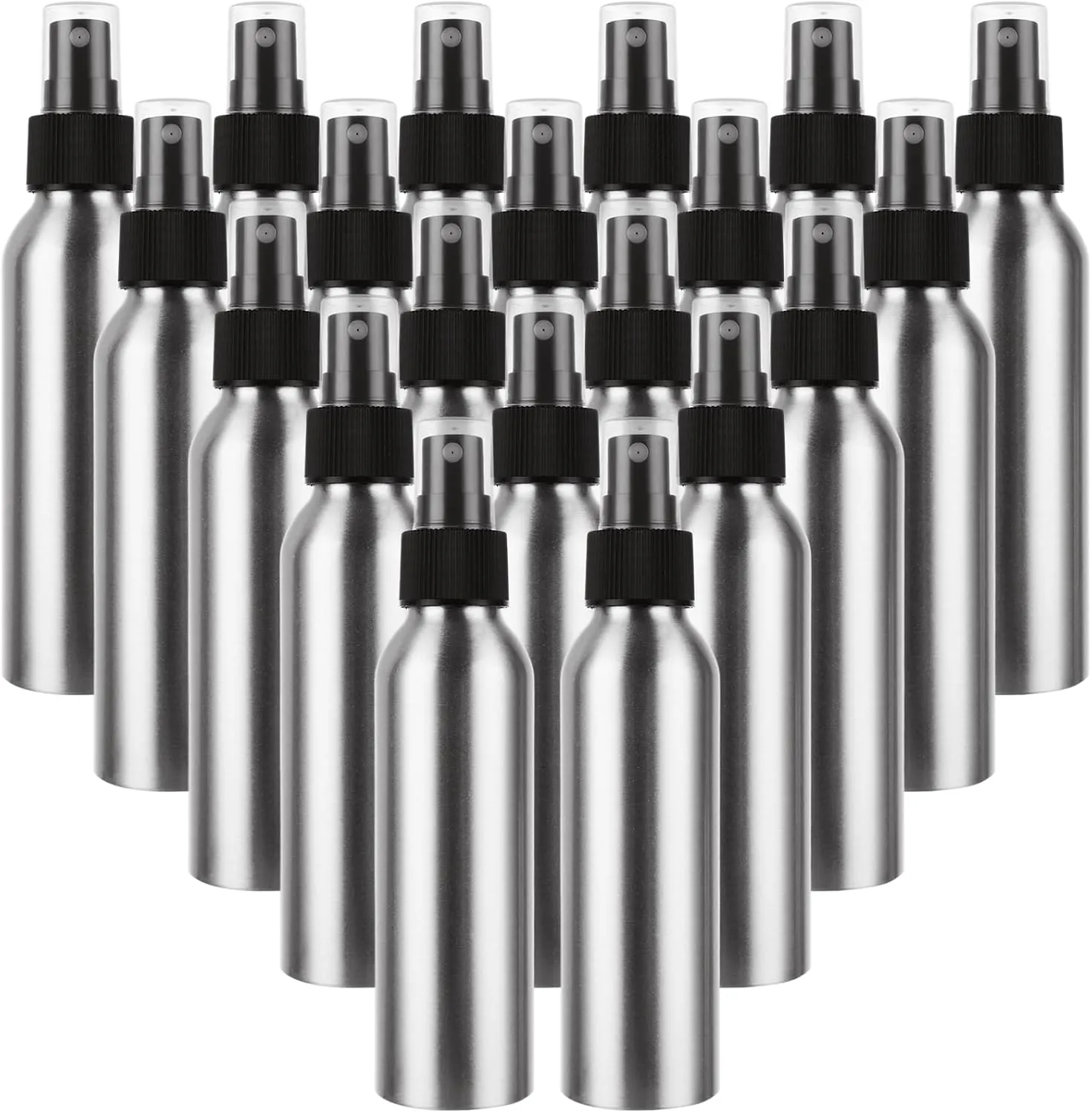 CertBuy 24 PCS Aluminum Fine Mist Spray Bottles 4 Oz Spray Bottles Refillable Pump Vials Atomizer Bottles Containers for Room Travel Cosmetic Perfume Toner Face Spray