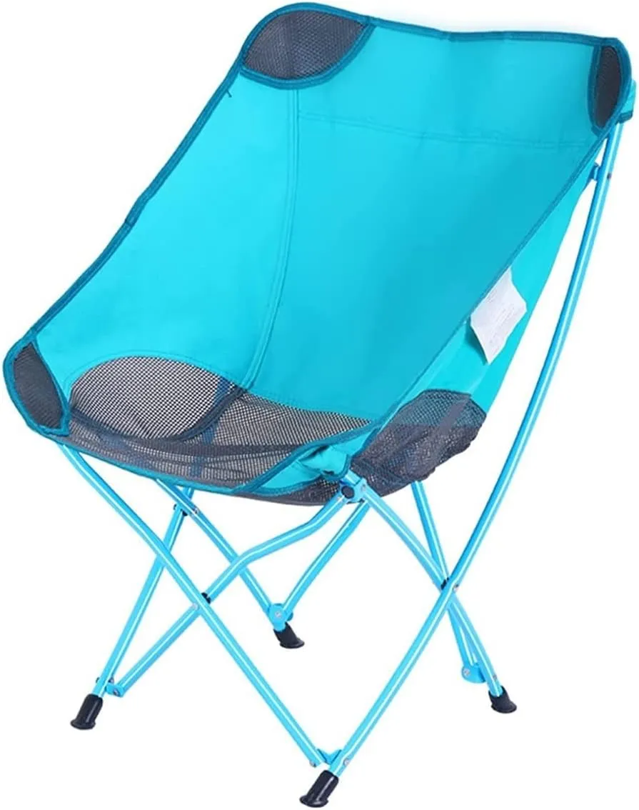 Chair for Outdoors, Ultralight Camping Chair with Mesh Stitching Compact Folding Backpacking Seat Stool with Large Back Storage Pocket Picnic Chair for Adults