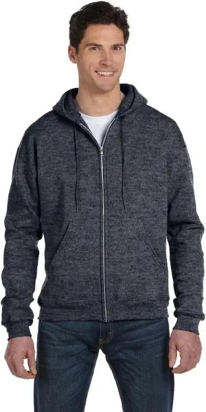 Champion Mens Double Dry Action Fleece Full Zip Hood Charcoal Heather