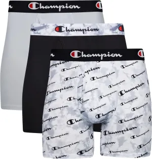 Champion Men's Underwear Boxer Briefs, Total Support Pouch, Assorted 3-Pack