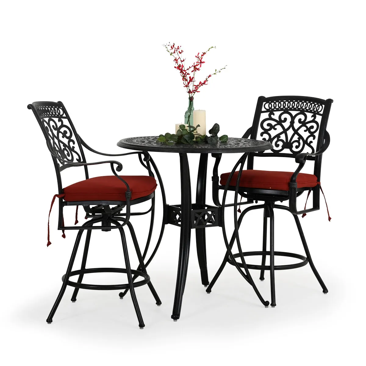 Charleston Outdoor Cast Aluminum Swivel Bar Stool