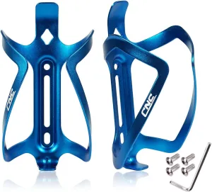 CNC Bike Water Bottle Holder, Bike Water Bottle Cage for Road Bike/Mountain Bike，2-Pack，Blue