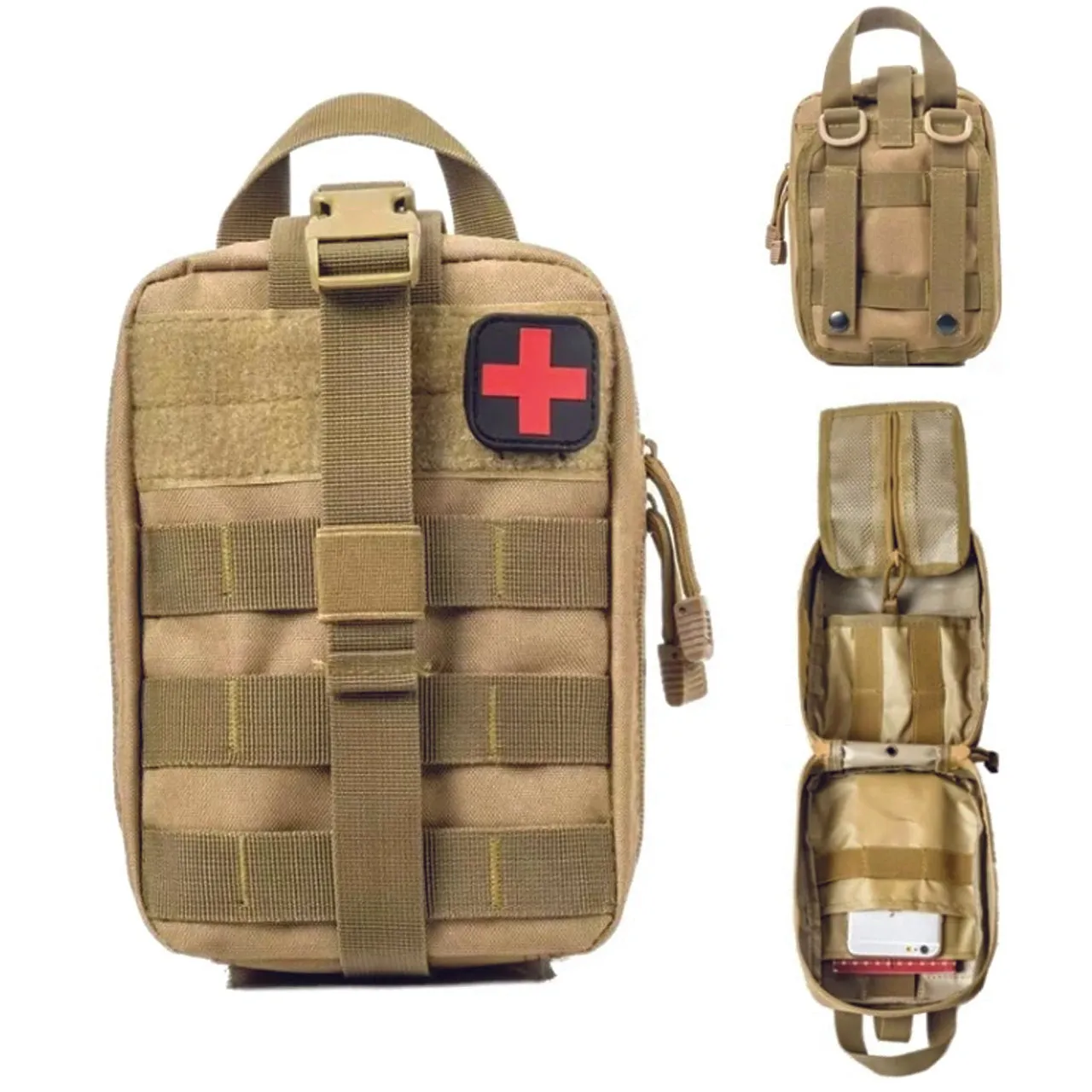 Combat First Aid Medical Pouch Tear Away Coyote
