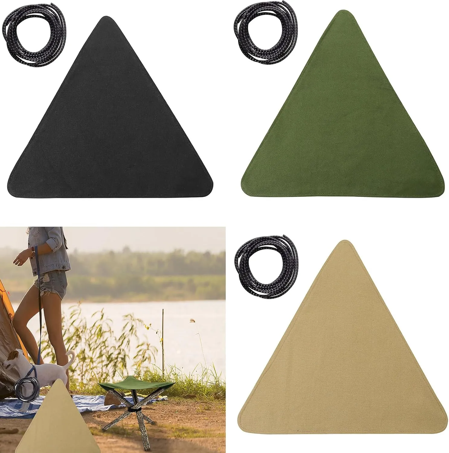 Compacts Triangular Seats Suit Outdoor Portables Stool Camping Storage Stool for Outdoor Activity