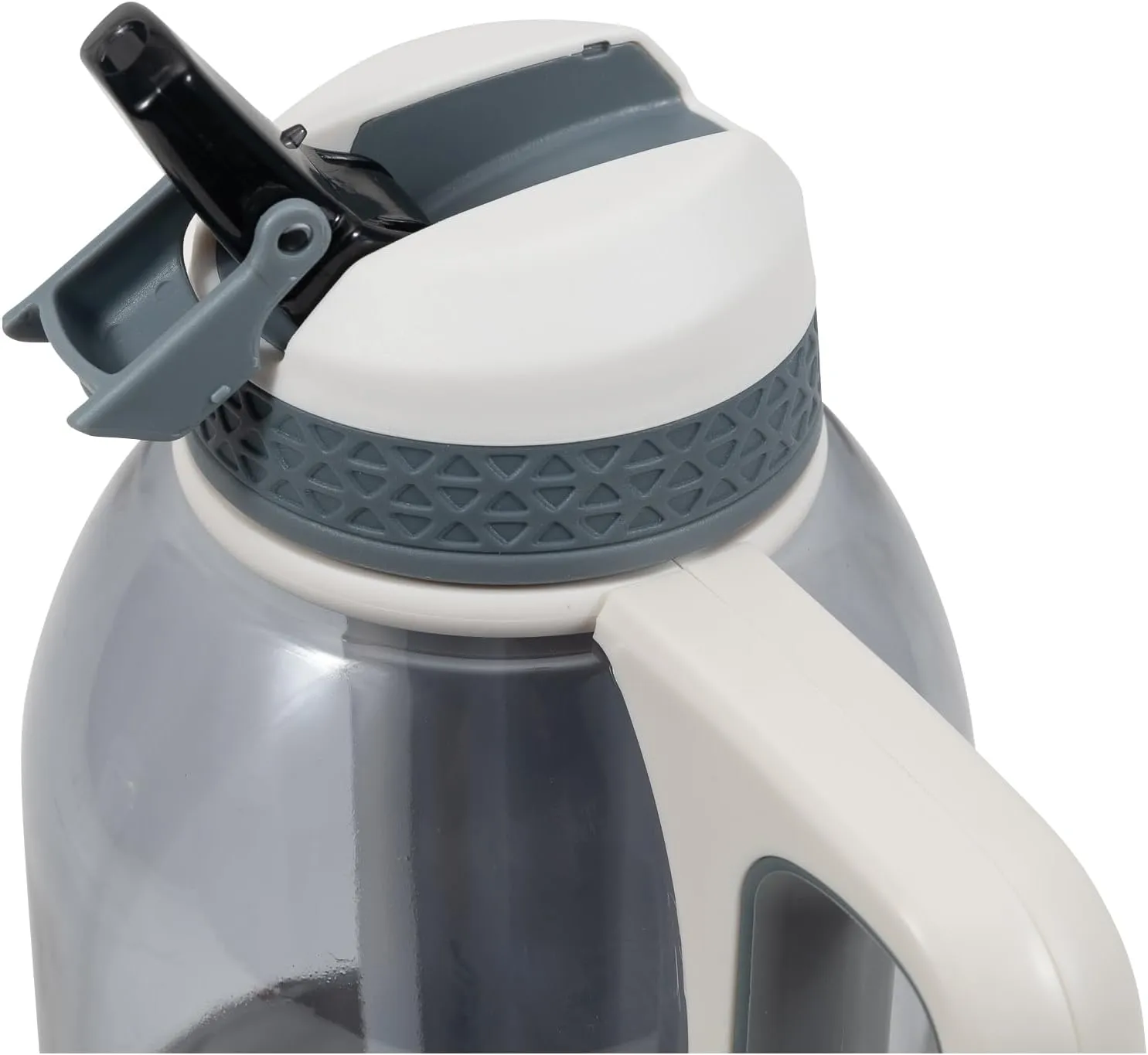 COOL GEAR 2-Pack 64 oz System Sports Water Bottle with Freezer Stick and Handle | Durable, Shatter Resistant Tritan™ Material Colored Water Bottle - Smoke