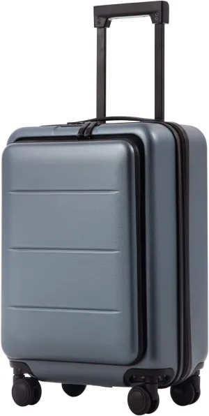 Coolife Luggage Suitcase Piece Carry On ABS PC Spinner Trolley with pocket Compartmnet(Night navy, 20in(carry on))