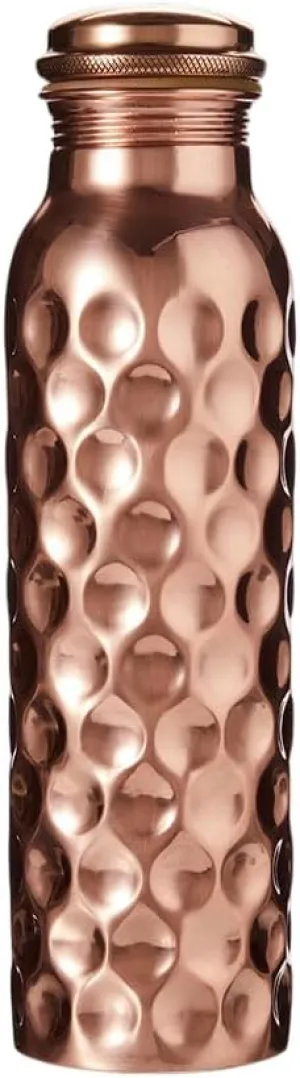 Copper Water Bottle - 34 Oz Ayurvedic Pure Copper Vessel For Drinking - Drink More Water to Enjoy The Health Benefits.