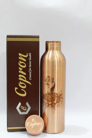 Copper Water Bottle for Drinking Water, An Ayurvedic Pure Copper Water Bottle Container Vessel 900 ml 30 fl oz, Large Leak Proof Smooth Finish(O6-2VJ4-QYHC)