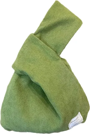 Corduroy Wristlet Wallet for Women Portable Wrist Bag Sleeve-Knot-Pouch (Very Small Size)