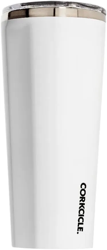Corkcicle Classic Triple Insulated Coffee Mug with Lid, Gloss White, 24 oz – Stainless Steel Travel Tumbler Keeps Beverages Cold 9 hrs, Hot 3hrs – Cupholder Friendly Travel Coffee Tumbler