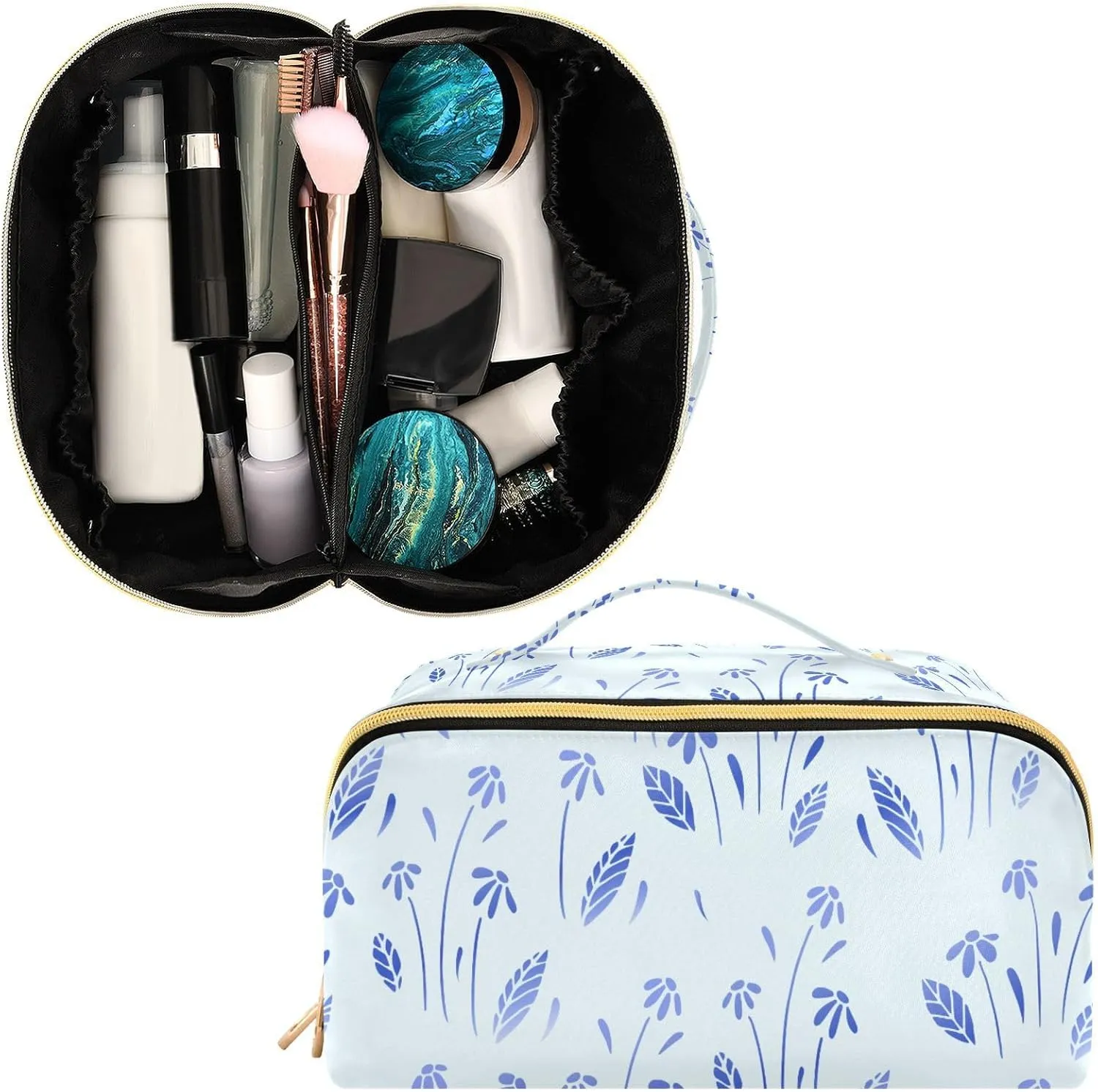 Cosmetic Bag Rhombus Makeup Pouch Portable Makeup Bag for Travel Essentials