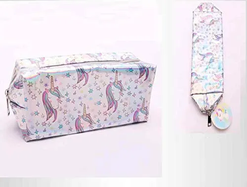 Cosmetic Sequin Women Pouch Wallet Glitter Bling Zip Purse Handbag (Unicorn)