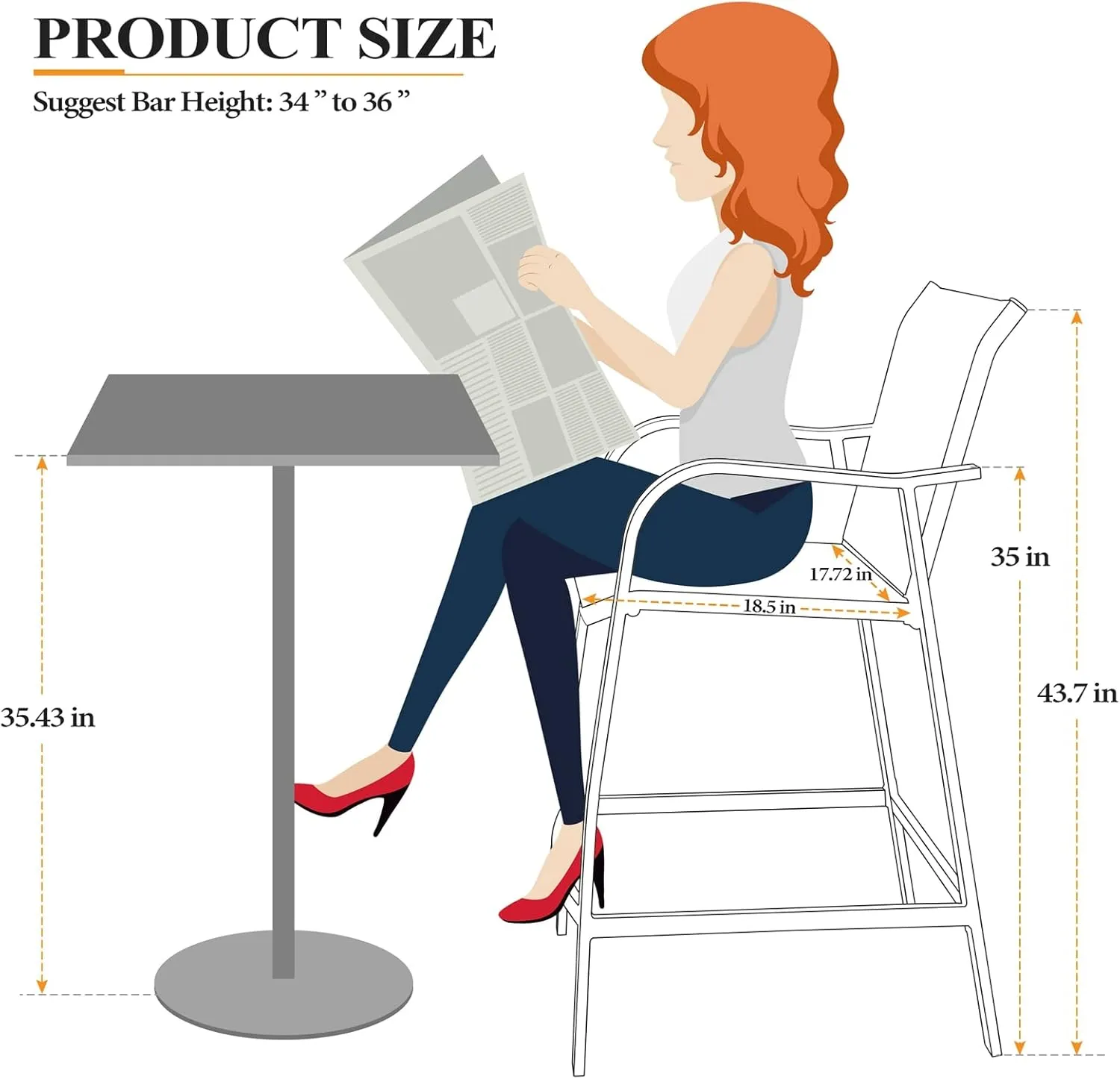 Crestlive Products Counter Height Bar Stools
