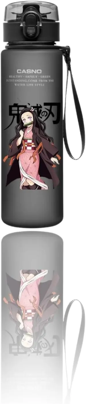 CROWN Anime Water Bottle - Stylish Gallon Water Bottle Leak Proof Water Bottles Gym Sports Travel Running Water Jug Holder (1G)