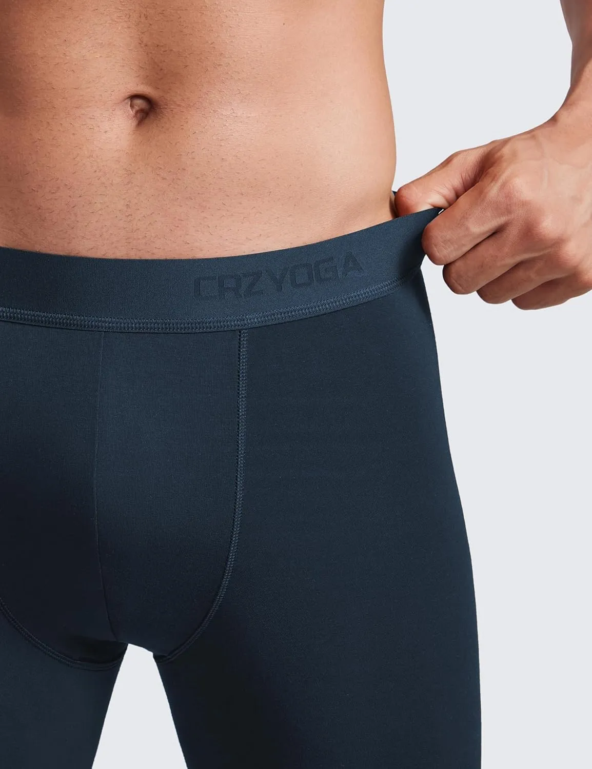 CRZ YOGA Men's Ultra-Soft Modal Boxer Briefs 5" - Double Lined Comfort Moisture Wicking Breathable Stretch Underwear 3-Pack