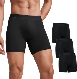 CRZ YOGA Men's Ultra-Soft Modal Boxer Briefs 5" - Double Lined Comfort Moisture Wicking Breathable Stretch Underwear 3-Pack