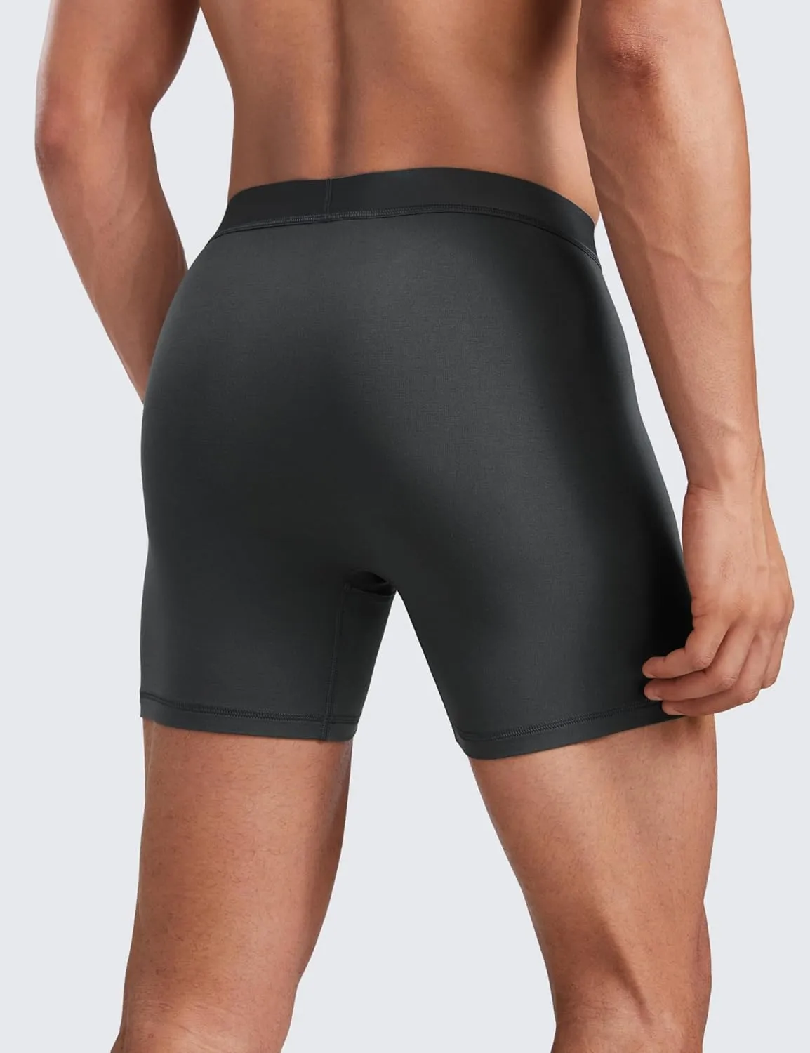 CRZ YOGA Men's Ultra-Soft Modal Boxer Briefs 5" - Double Lined Comfort Moisture Wicking Breathable Stretch Underwear 3-Pack