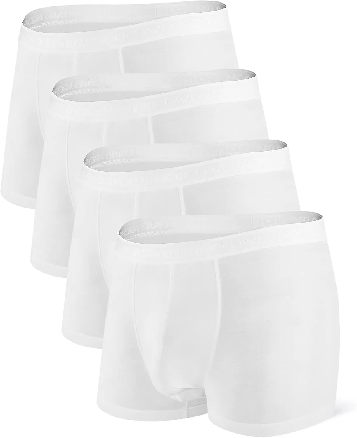 DAVID ARCHY Men's Soft Underwear Micro Modal Dual Pouch Trunks Ball Pouch Bulge Enhancing Boxer Briefs for Men 3 or 4 Pack